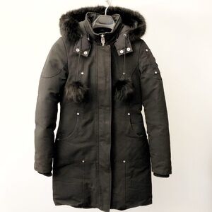 Moose Knuckles Original Stirling Parka Black Down Winter Coat Outerwear Jacket.